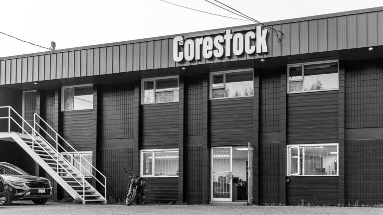 Corestock's storefront with old branding